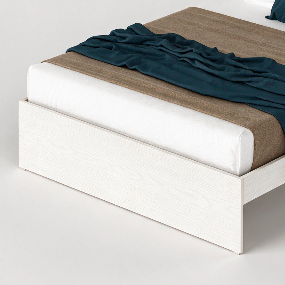 Letto matrimoniale in legno colore bianco frassinato LETTO160TPBF