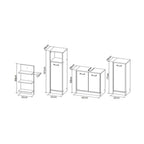 Set bagno completo colore beton e bianco - Madeira