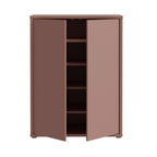 Meuble multi-usage 2 portes couleur terre cuite 74.5x35x99 Medea
