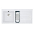 Lavello cucina 2 vasche da incasso bianco 100x50.5 cm. gocciolatoio destro Franke TFF651 Mythos Fusion