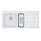 Lavello cucina 2 vasche da incasso bianco 100x50.5 cm. gocciolatoio destro Franke TFF651 Mythos Fusion
