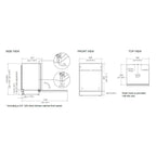 Lave-vaisselle tout intégrable Bertazzoni DW60S2IEPDV 12 couverts classe E