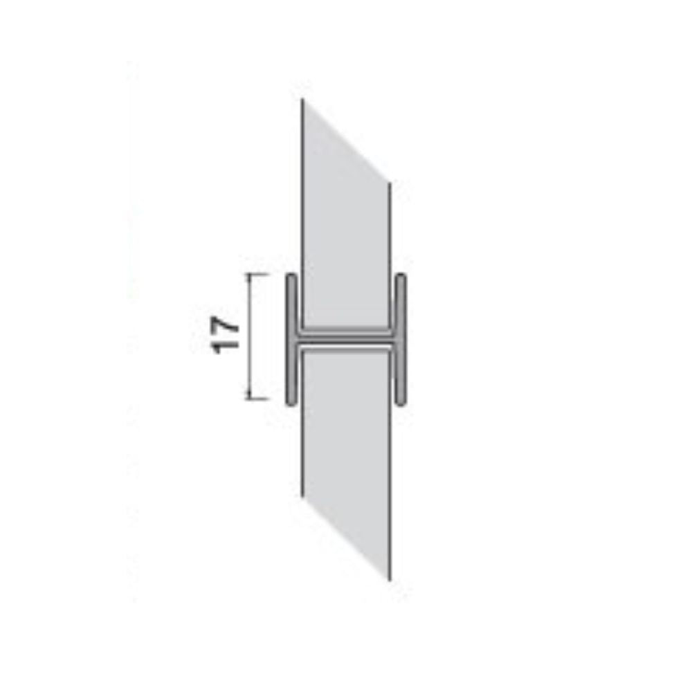 Giunzione lineare per zoccolo cucina PVC H 10 cm alluminio satinato GIUNZIONEH10AL