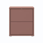 Comodino 2 cassetti colore terracotta 50x41.5x57.5H Medea