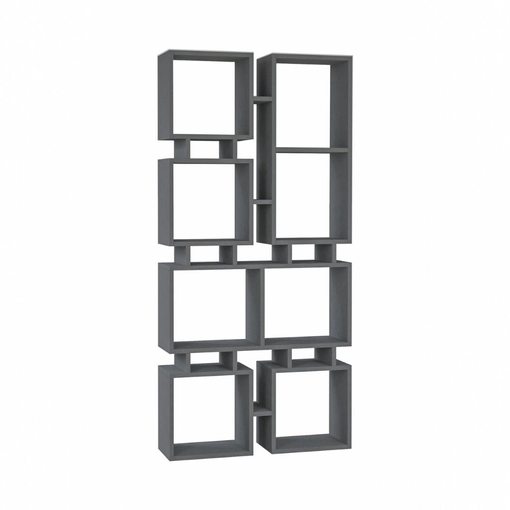 Libreria 79x166,5H cm bifacciale in legno colore antracite - Rail