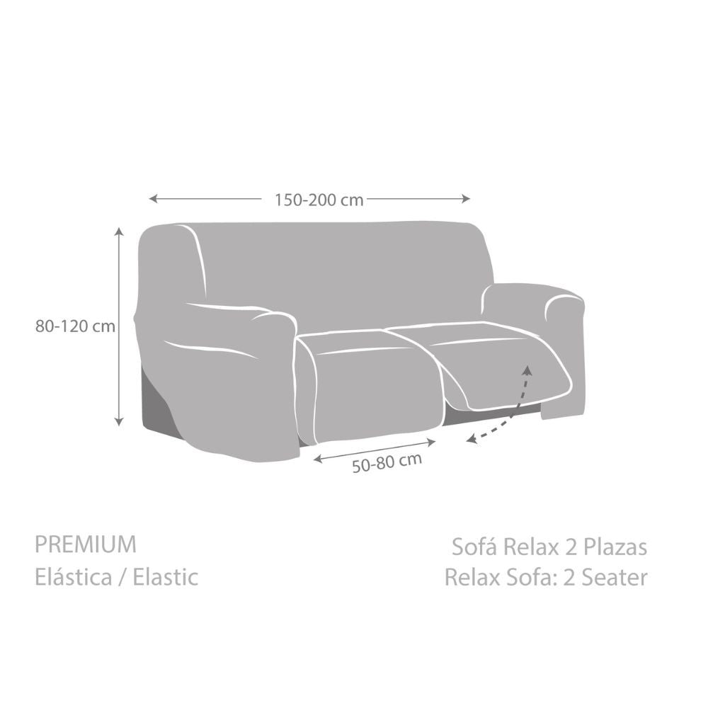 Sofaüberwurf 150-200 cm für Zweisitzer-Liegesofa in Grau – Jaz