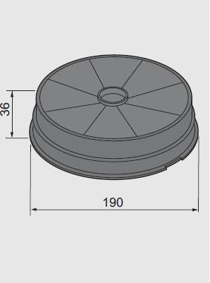 Filtro carbone ACK63268 per cappa Tecnowind