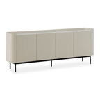 Kommode 4-türig mit Rilleneffekt cremefarben 200x40x80H Willa18924