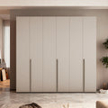 Armadio 6 ante battenti con ripiani e aste appendiabiti H 245 cm colore cashmere Modular