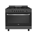 Gasherd Stromboli 90x60 cm mit Elektrobackofen und -grill schwarz Energieeffizienzklasse A Samet