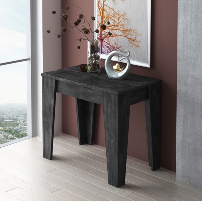 Consolle allungabile 90x53,6x75,2H cm colore grigio cemento Petra