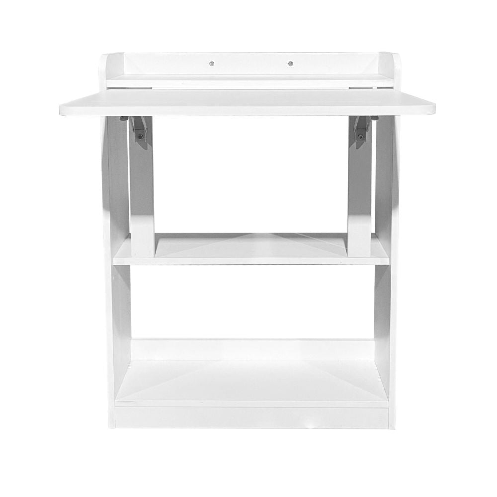 Bureau mural pliable gain de place blanc 64x65x82H Plana