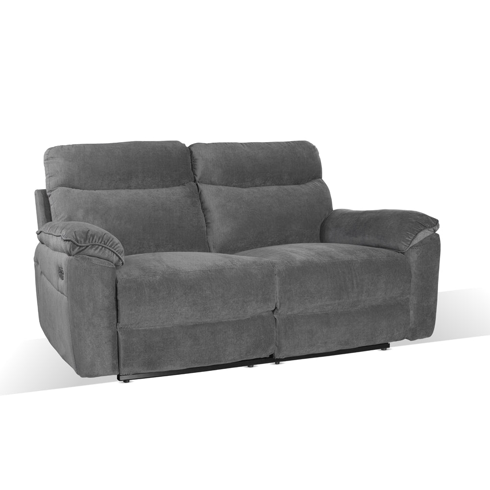 Divano 3 posti con recliner elettrico in tessuto grigio - Boston