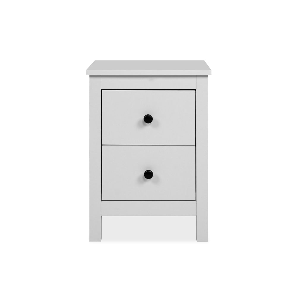 Comodino con 2 cassetti colore bianco 39x30x54H Karlstad61A