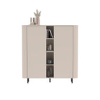 Mobile contenitore 2 ante e 4 vani a giorno cashmere 150x43x154 cm push pull Marini