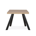 Tavolo fisso Marburg 80x80x74H con piano rovere e struttura in acciaio antracite