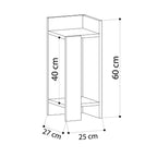 Table de chevet 25x27x60h droite couleur noire Elos