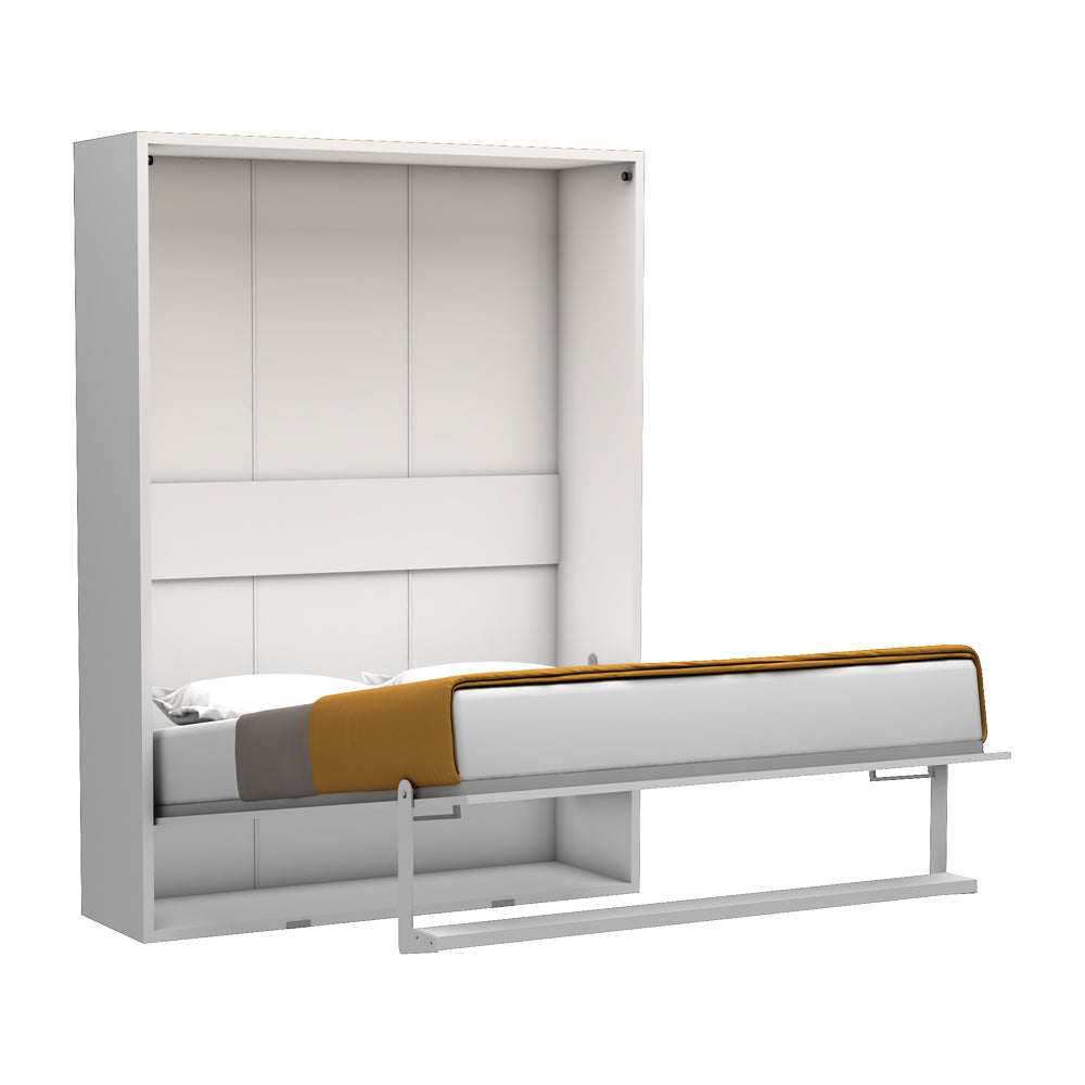 Lit escamotable double blanc 152x208H cm - Loft