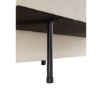 Divano letto con contenitore tessuto colore panna 217x95H cm - Gioia
