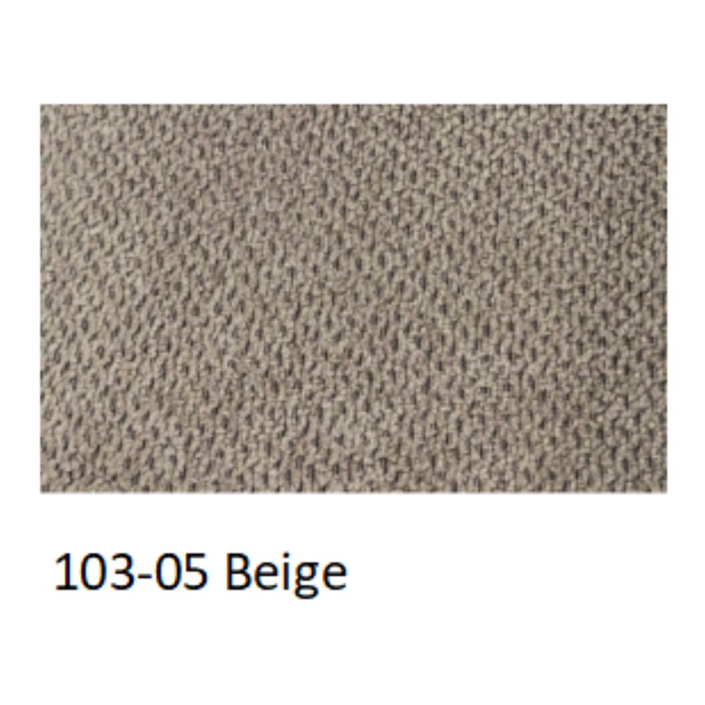 Divano 3 posti con pouf in tessuto beige 196x76x86H Nutmeg