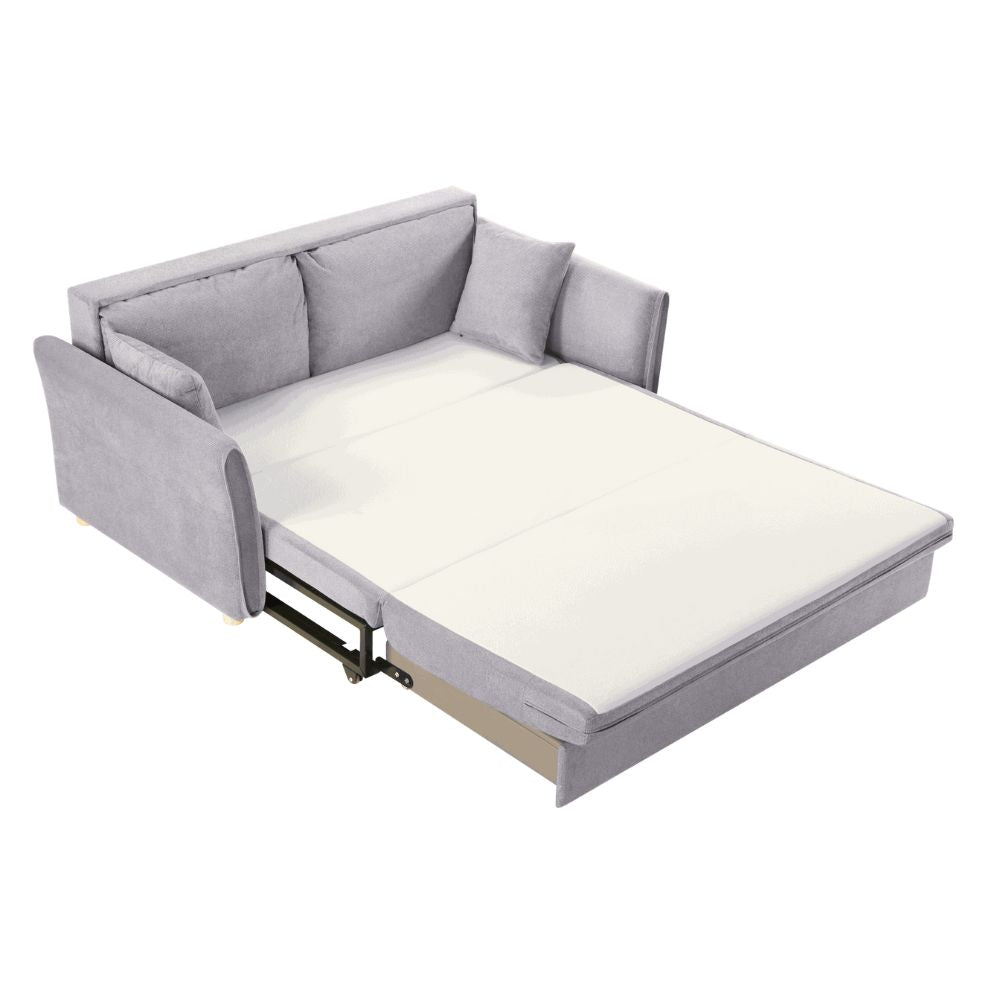Divano letto 3 posti tessuto grigio 176x93x97H Cassie