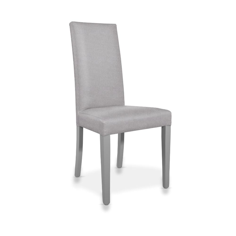 Set 2 sedie moderne con rivestimento in tessuto colore grigio - Nancy