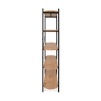 Libreria con 5 ripiani rovere e struttura in metallo nero Hanoi20B