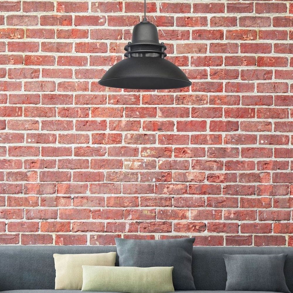 Lampada a sospensione 95h colore nero stile industriale Tibet