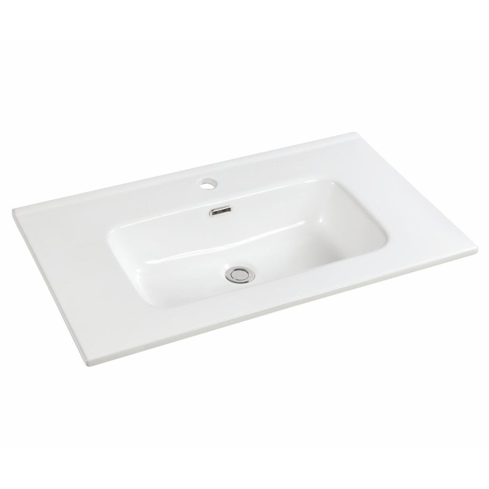Lavabo in ceramica bianco lucido 81 cm Bulnes80