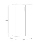 Mobile multiuso scarpiera 2 ante con 5 ripiani colore rovere 69x34x120H Lucio