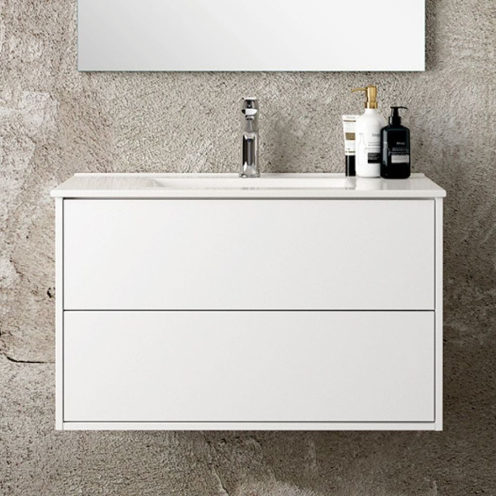 Mobile bagno sospeso colore bianco 80x45x48H Push