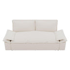 Canapé convertible 2 places beige 185x85x85H Belly