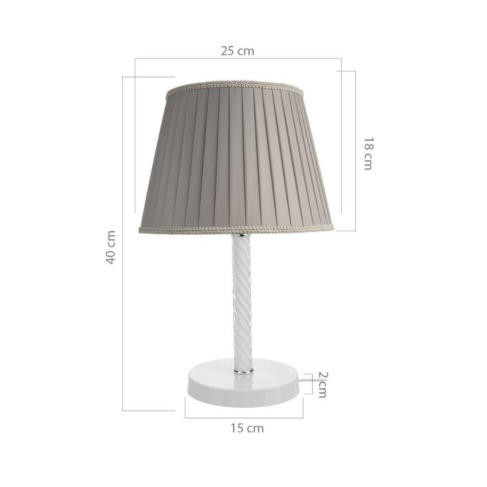 Lampada da tavolo in vetro colore bianco Piray