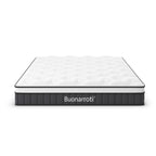 Matelas double à ressorts ensachés et tissu tricoté 160x190x21H Pici