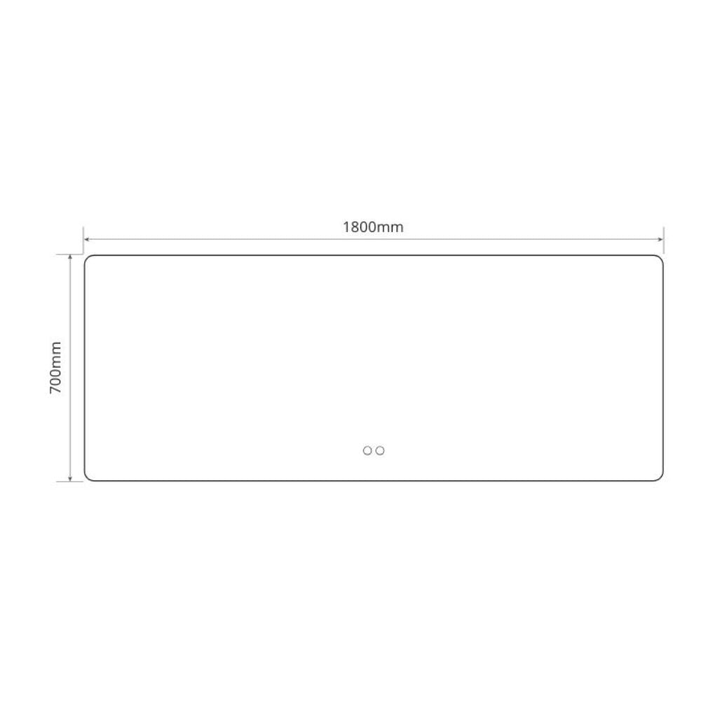 Specchio smart rettangolare YJ-70180A con retroilluminazione 180x70