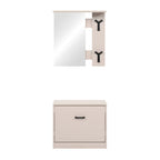 Mobile ingresso con specchio, appendiabiti e scarpiera colore beige Limone41A
