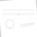 Tubo flessibile tondo diametro 125 per cappe BVTF1251500 1,5 mt.