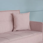 Divano letto con contenitore 3 posti in vellutino colore rosa antico - Legen