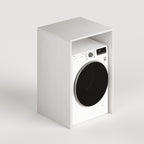 Colonna lavanderia coprilavatrice e copriasciugatrice 71x65x210 cm bianco frassinato con ripiano estraibile