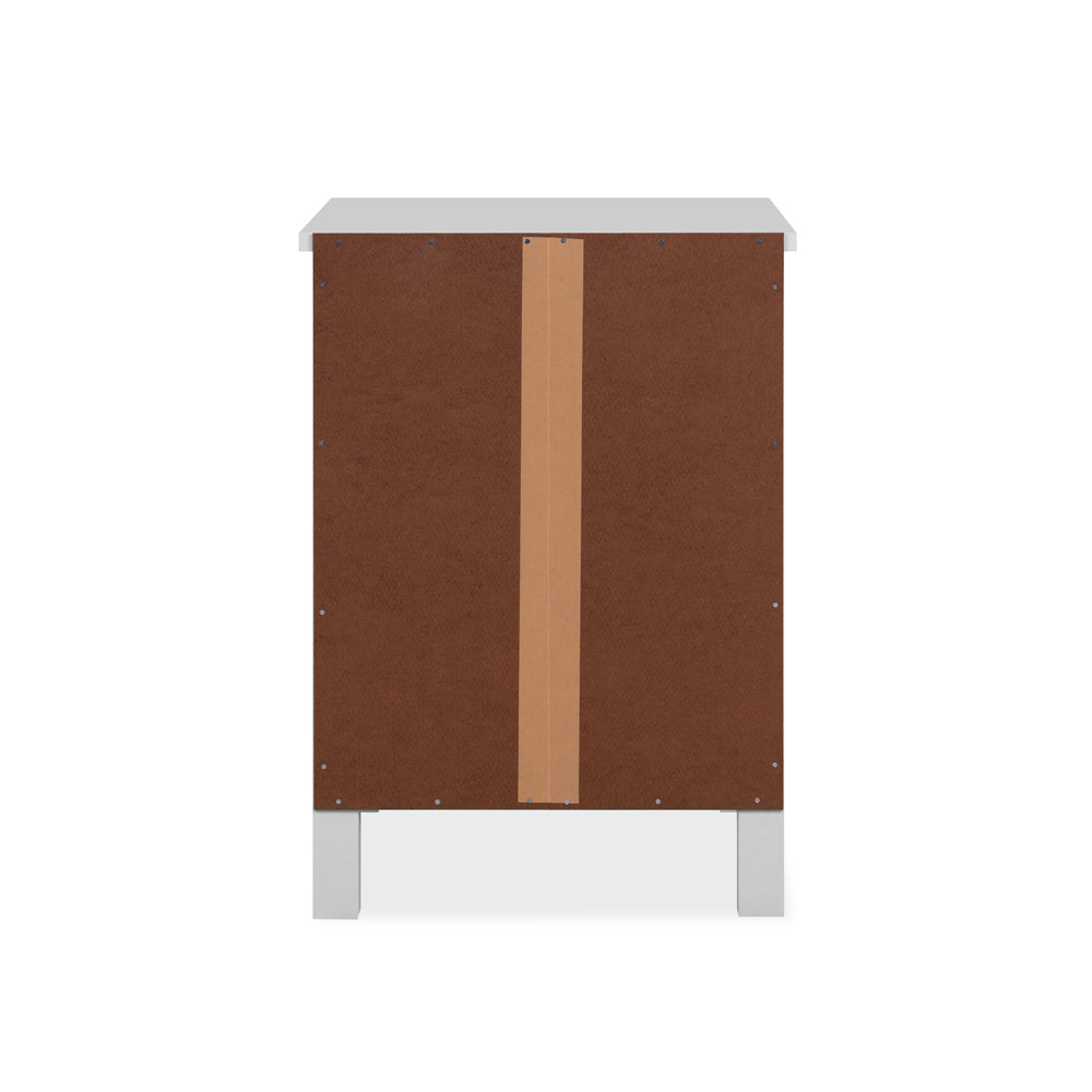 Comodino con 2 cassetti colore bianco 39x30x54H Karlstad61A