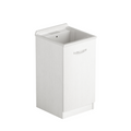 Meuble lave-linge avec porte en bois coloris blanc frêne 47x50x86H cm