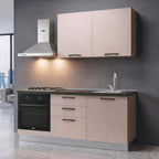 Cucina completa con elettrodomestici colore cashmere Astinew180 Industrie Valentini