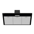 Hotte pyramidale 90 cm avec 3 niveaux de vitesse coloris noir - Eolo Samet