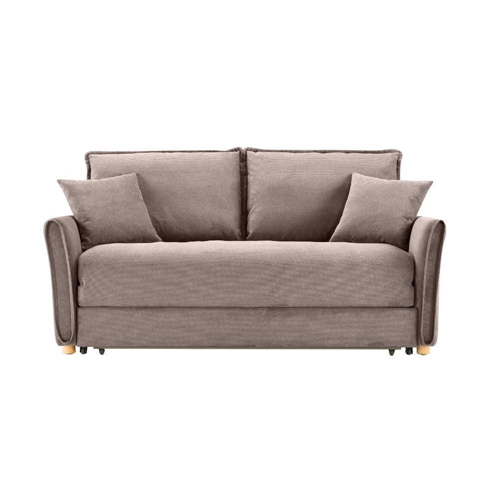 Divano letto 3 posti tessuto tortora 176x93x97H Cassie