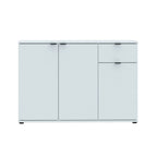 GNMK231L-U58 MEHRZWECK-UNTERSCHRANK MIT DREI TÜREN + 1 SCHUBLADE, HELLGRAU, B120CM