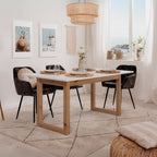 Tavolo allungabile 160X90X75H colore bianco e rovere New Denver50