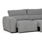 2-Sitzer-Sofa mit extragroßer Schlittenkufe aus grauem Stoff - Raffi