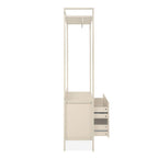 Mobile ingresso con appendiabiti, ripiano superiore e 2 cassetti colore beige Dhaka41A