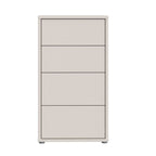 Commode 4 tiroirs coloris cachemire 55x35x99 Medea