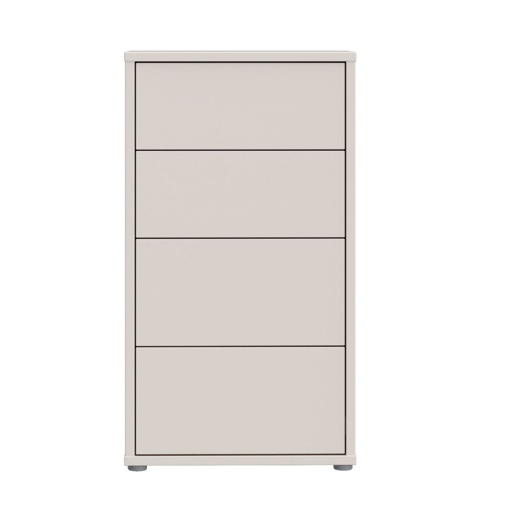 Kommode 4 Schubladen Kaschmirfarben 55x35x99 Medea